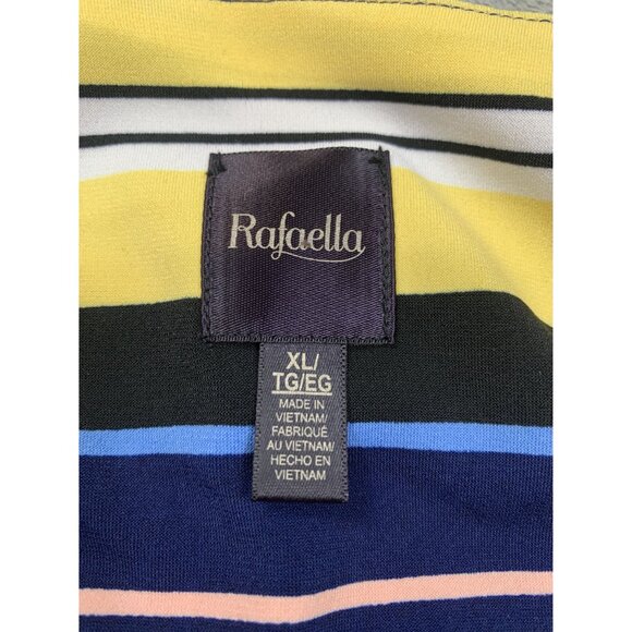 Rafaella XL Multicolor Striped Sleeveless Dress With Beaded Neckline - Picture 3 of 8